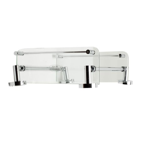 MADE-TO-ORDER Wall Mounted Double Glass Shower Shelf Bathroom AccessoryPolished Chrome MA614007